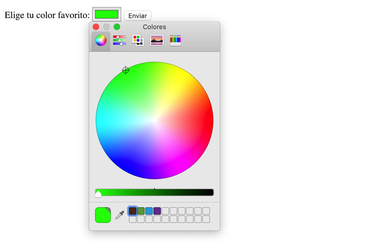 Imagen de un Input tipo Color